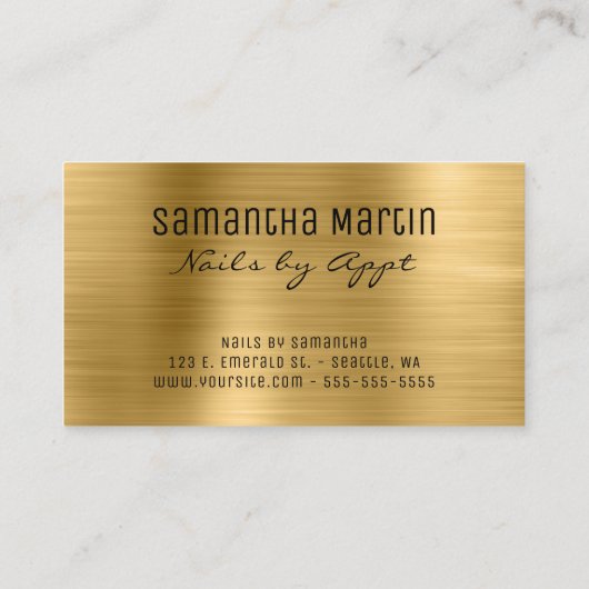 Carte De Visite Huile d'or (Dos)