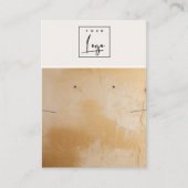 Carte De Visite Huile d'or beige Peinture Texture Logo d'oreille C (Devant)