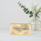 Carte De Visite Huile d'or broyée (Debout devant)