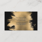 Carte De Visite Huile d'or broyée | Arrière - plan Black Mesh (Dos)