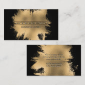 Carte De Visite Huile d'or broyée | Arrière - plan Black Mesh (Devant / Derrière)