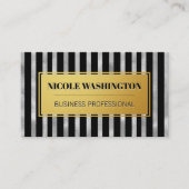 Carte De Visite Huile d'or et d'argent rayée | Mode (Devant)