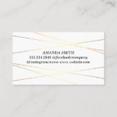 Carte De Visite Huile d'or géométrique avec Parties scintillant (Dos)