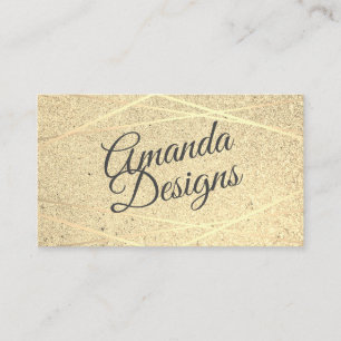 Carte De Visite Huile d'or géométrique avec Parties scintillant