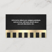 Carte De Visite Huile d'or métallisée (Dos)