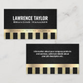 Carte De Visite Huile d'or métallisée (Devant / Derrière)