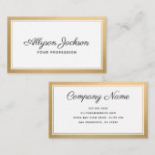 Carte De Visite Huile d'or minimale moderne (Devant / Derrière)