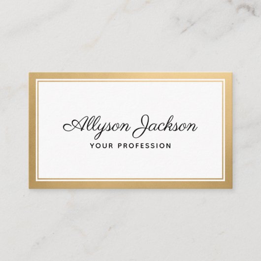 Carte De Visite Huile d'or minimale moderne (Devant)