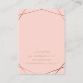 Carte De Visite Huile d'or rose (Dos)