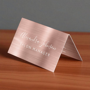 Carte De Visite Huile d'or rose   Blush Pink Foil Moderne