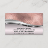 Carte De Visite Huile d'or rose | Salon Shears (Dos)