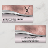 Carte De Visite Huile d'or rose | Salon Shears (Devant / Derrière)