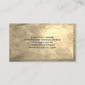 Carte De Visite Huile en cuir doré et bois (Dos)