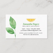 Carte De Visite Huile essentielle de citrons et de Feuilles (Dos)