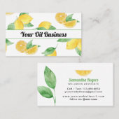 Carte De Visite Huile essentielle de citrons et de Feuilles (Devant / Derrière)