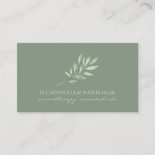 Carte De Visite Huile Essentielle de Fleur de Feuille d'Eucalyptus