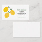 Carte De Visite Huile essentielle de trois citrons (Devant / Derrière)