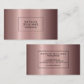 Carte De Visite Huile métallique rose (Devant / Derrière)