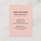 Carte De Visite *~* Huile rose - Symbole de praticien de Reiki (Dos)