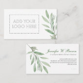 Carte De Visite Huiles essentielles ajouter logo personnalisé beau (Devant / Derrière)