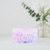 Carte De Visite Huiles essentielles couleur pourpre (Debout devant)