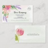 Carte De Visite Huiles essentielles d'aquarelle florale (Devant / Derrière)