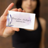 Carte De Visite Huiles essentielles de lavande Aquarelle florale p