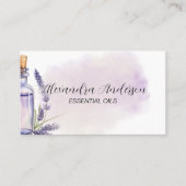 Carte De Visite Huiles essentielles de lavande Aquarelle florale p (Devant)