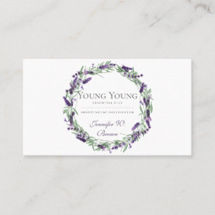 Carte De Visite Huiles essentielles fleur de Lavande violette