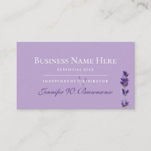 Carte De Visite huiles essentielles Lavande Violette