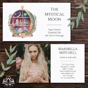 Carte De Visite Huiles essentielles magiques Apothécaire Yoga Boho