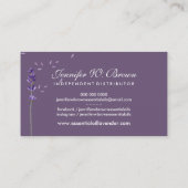 Carte De Visite Huiles essentielles violet Lavande fleur (Dos)