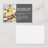 Carte De Visite Huiles et sel de Spa de jour | Santé de beauté (Devant / Derrière)