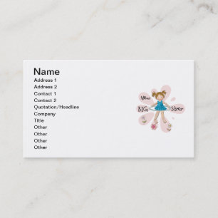 Carte De Visite Hula Hoop Nouvelle grande soeur