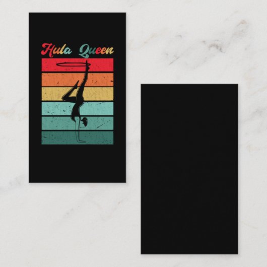 Carte De Visite Hula Hoop Queen Sport Femmes filles Hooping (Devant / Derrière)