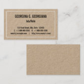 Carte de visite humble, basique et minimaliste (Devant / Derrière)