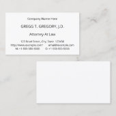 Carte de visite humble, basique, professionnel (Devant / Derrière)