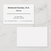 Carte de visite humble et professionnel (Devant / Derrière)