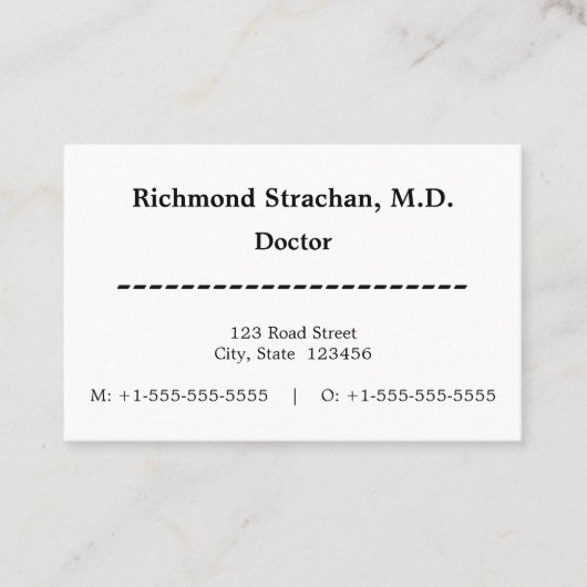 Carte de visite humble et professionnel (Devant)