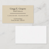 Carte de visite humble et respectueux (Devant / Derrière)