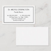 Carte De Visite Humide, simple, professionnel de la santé (Devant / Derrière)