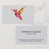 Carte De Visite Humming Bird | Fleurs II (Devant / Derrière)