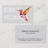 Carte De Visite Humming Bird | Fleurs III (Devant / Derrière)