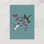 Carte De Visite Humming Birds Grunge Hearts with Wings (Dos)