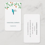 Carte De Visite Hummingbird  Business Card (Devant / Derrière)