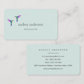 Carte De Visite Hummingbird Business Card (Devant / Derrière)