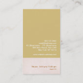 Carte De Visite Hummingbird Pretty Pink Bureaux Branche Artiste ma (Dos)