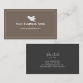 Carte De Visite Hummingbird Simple Brown  (Devant / Derrière)