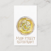 Carte De Visite Hummus Houmous Chickpeas Café Méditerranéen (Devant)