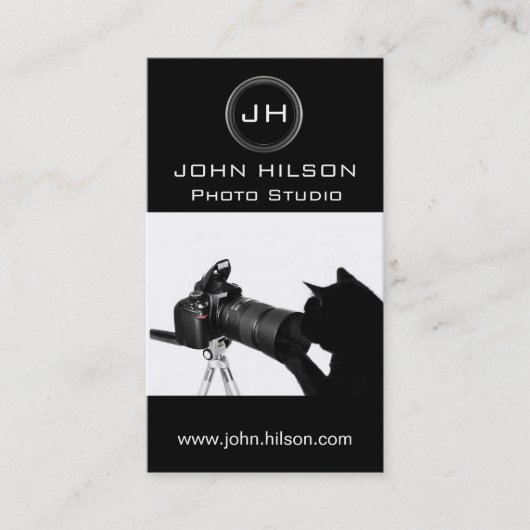 Carte de visite humoristique de photographe (Devant)